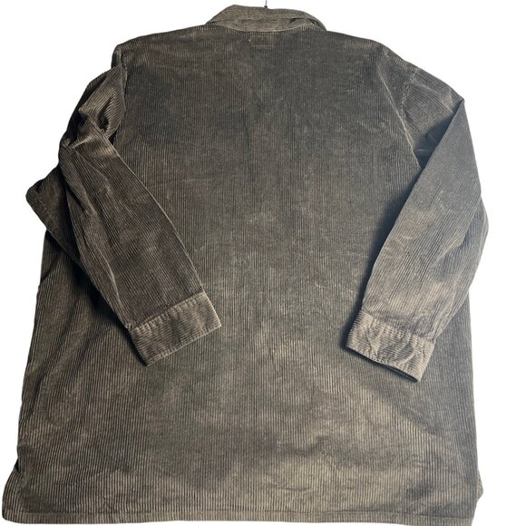 Arizona Jean Co Mens Brown Corduroy Long Sleeve Button Up Shirt Shacket 3XL - Picture 3 of 13